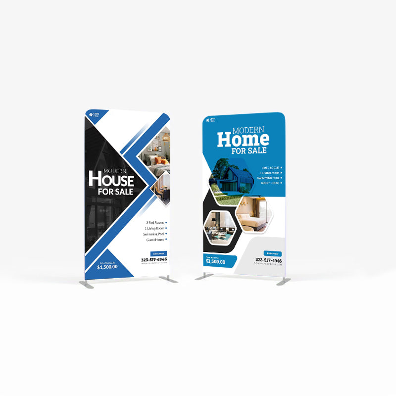 Custom Stand Banner With Printing - Double Side