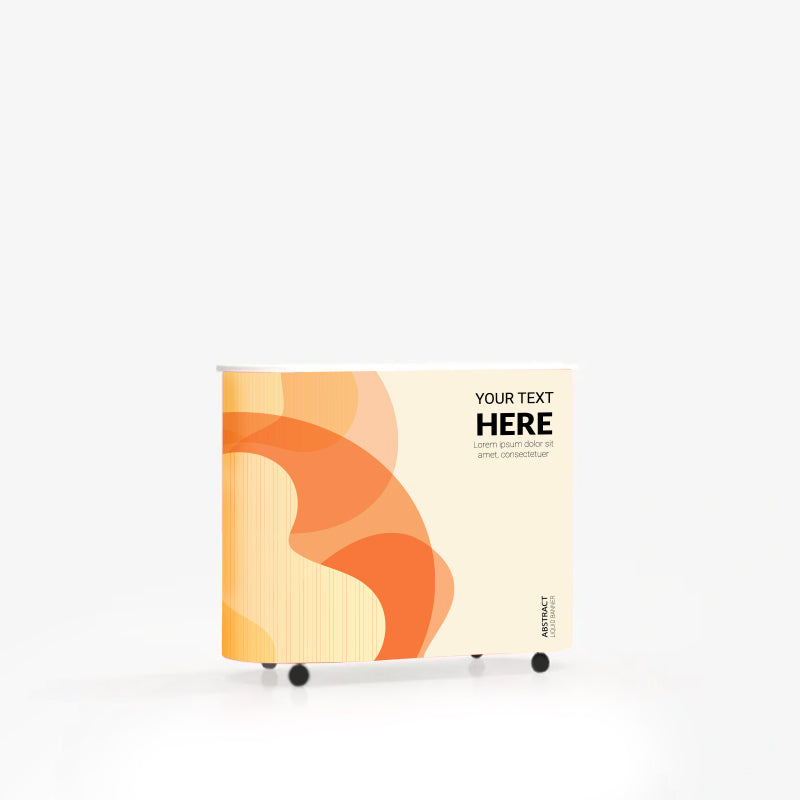 Modular Portable Counter Attached Inner Shelf with Printing—Single Side