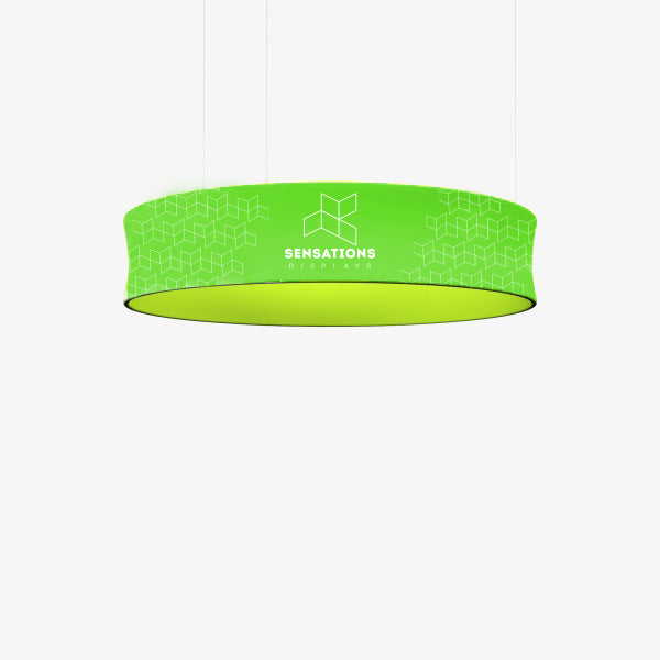 Custom Round Tapered Hanging Ceiling Banner—Single-Sided Print
