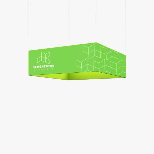 Custom Hanging Ceiling Banner with LED Lights With Printing One Side