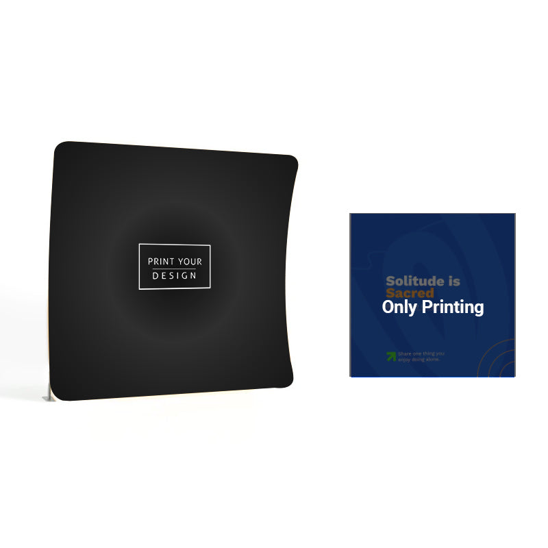 Pop-Up Trade Show Curved Display Only Printing Single side