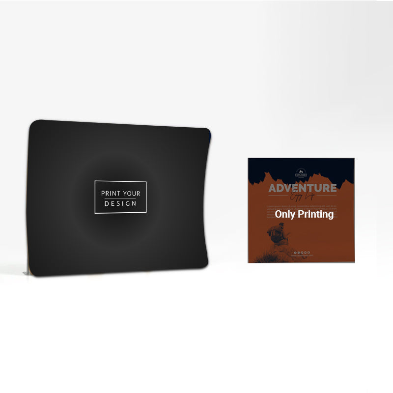 Pop-Up Trade Show Curved Display Only Printing Single side