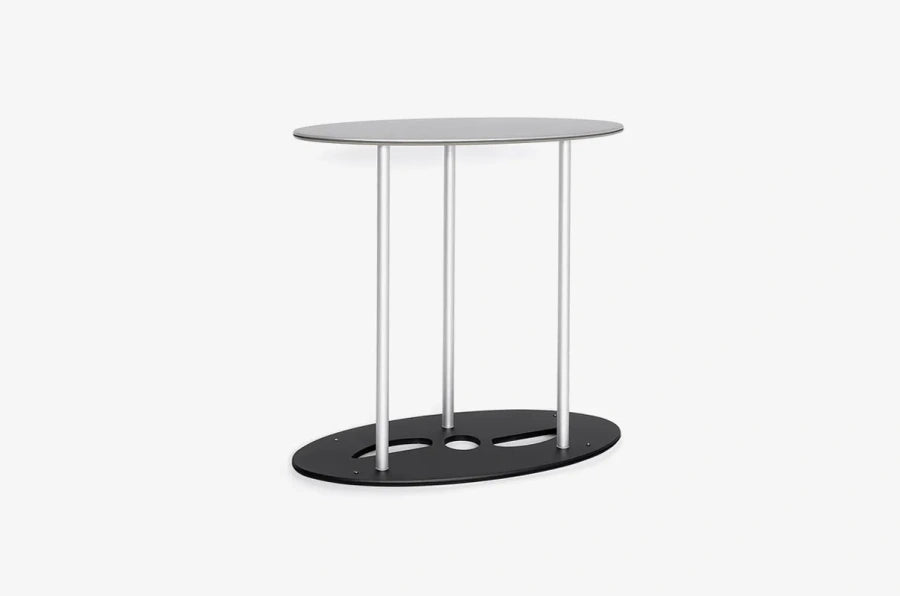 Tall Portable Modular Counter with Printing- Oval Trade Show Counter for Events