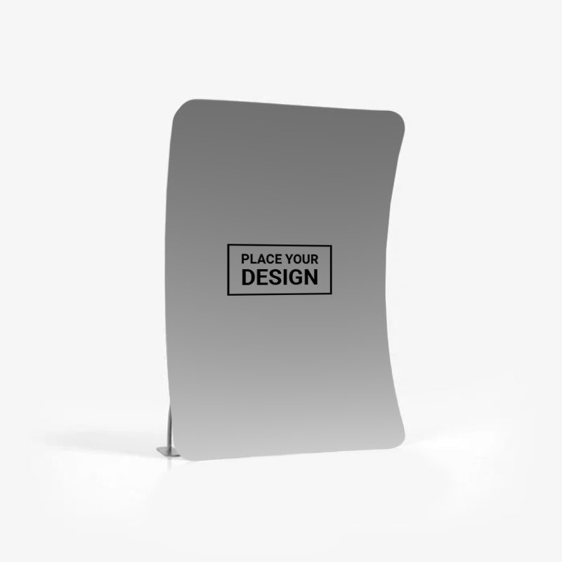 Curved Narrow Portable Standing Banner without Printing