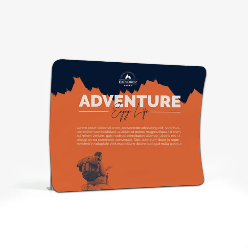 Pop-Up Trade Show Curved Display With Printing—Single Side
